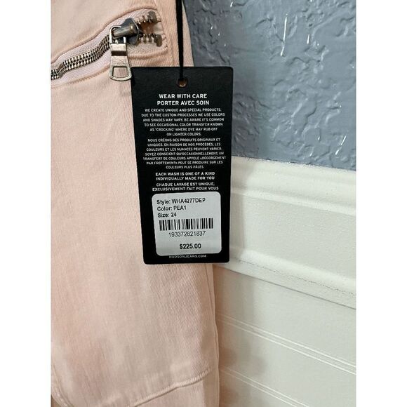 Hudson Los Angeles Women’s Barbara High Waist Pink Skinny Jeans Pearl Pink - Picture 5 of 12